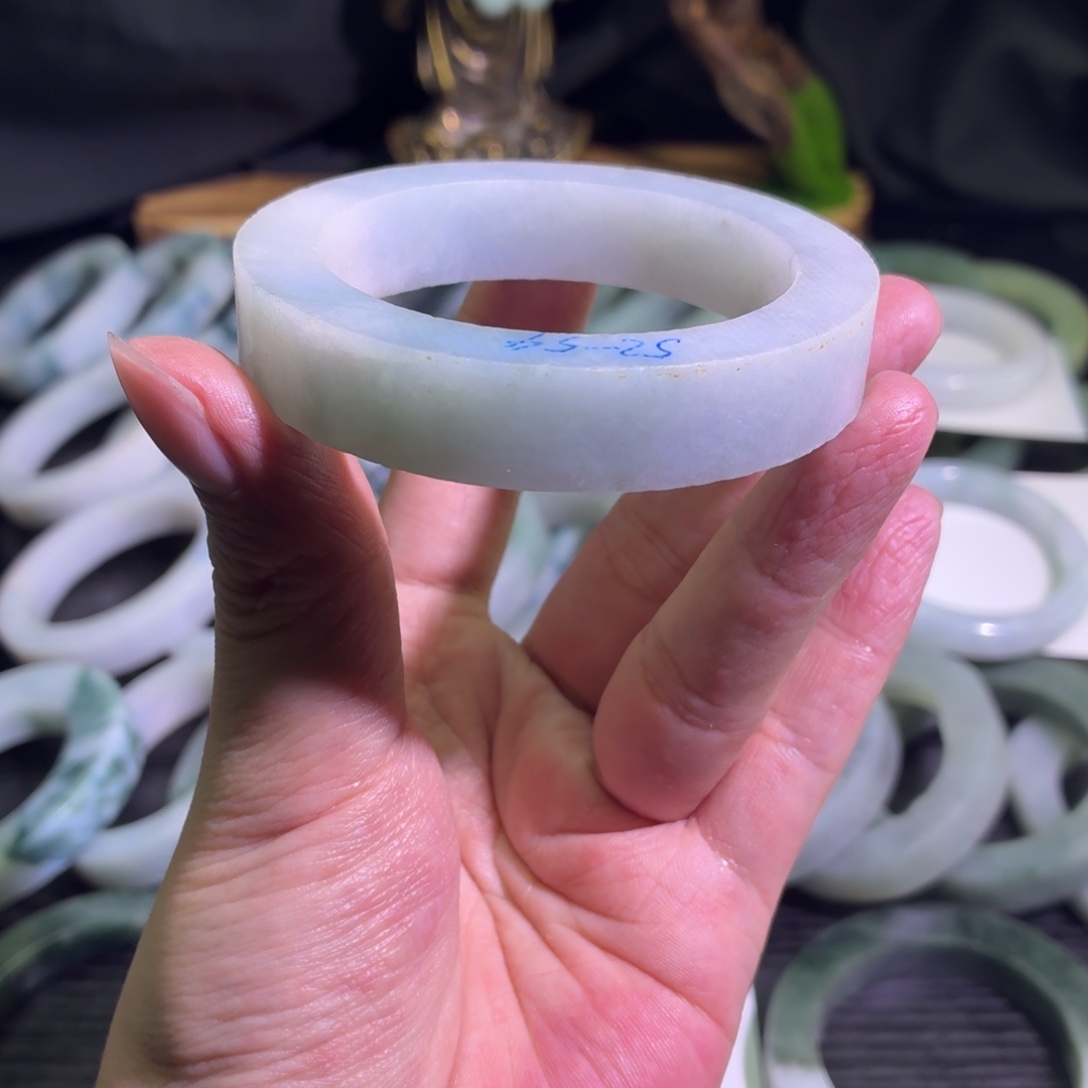 定制翡翠未镶嵌天然纹理随机，追求完美者慎拍