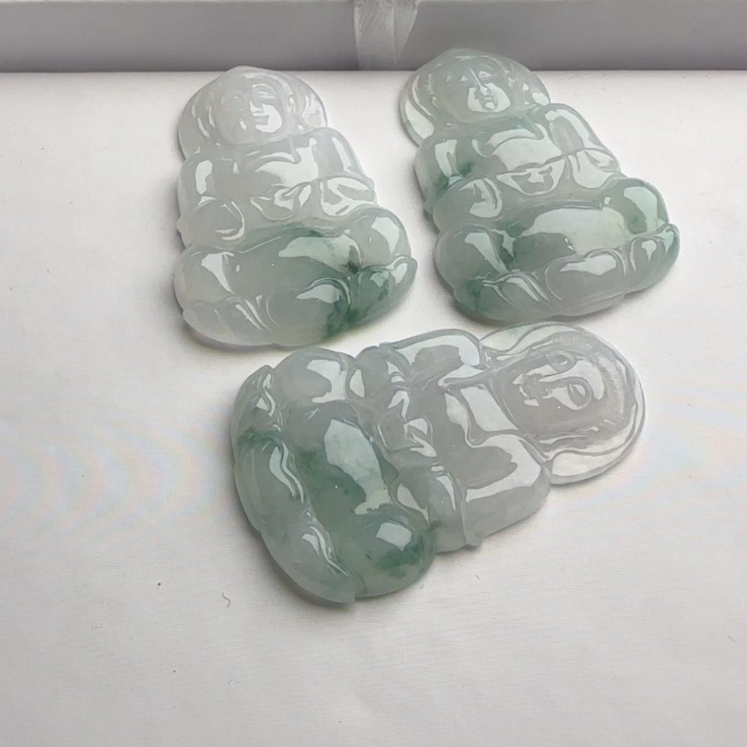 翡翠颈饰未镶嵌观音多样性其一