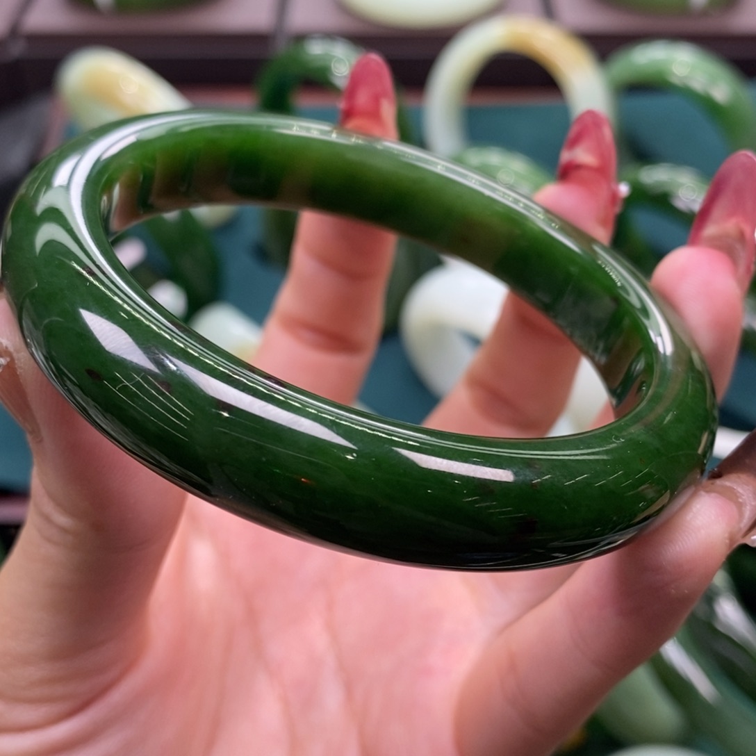 和田玉（碧玉）未镶嵌手镯6263