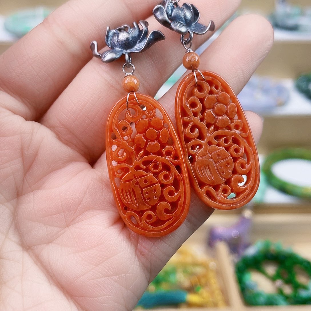 翡翠未镶嵌手链耳坠