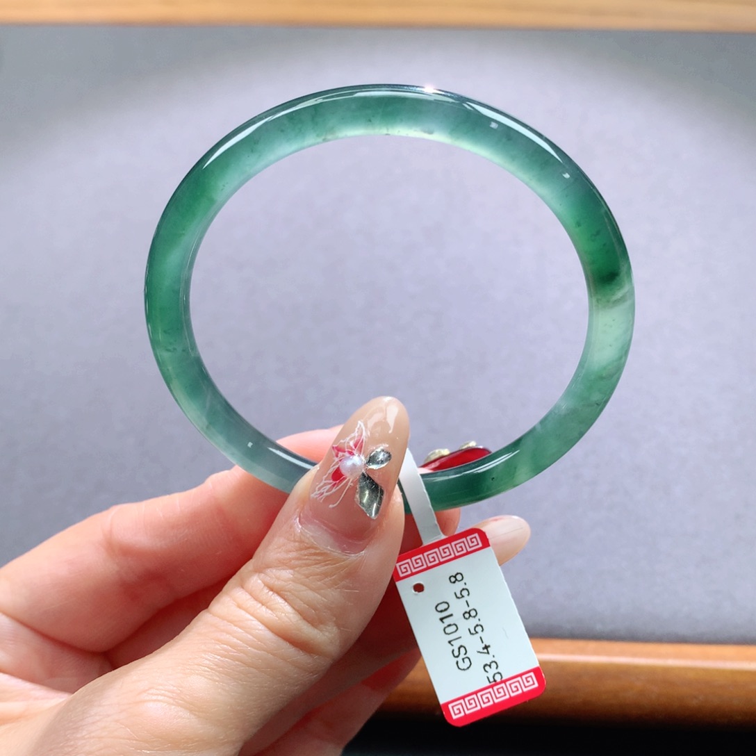 翡翠手镯未镶嵌天然翡翠手镯叮当镯