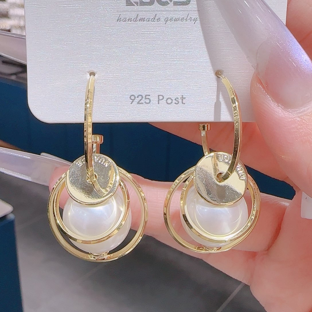 锆石铜合金925银耳环