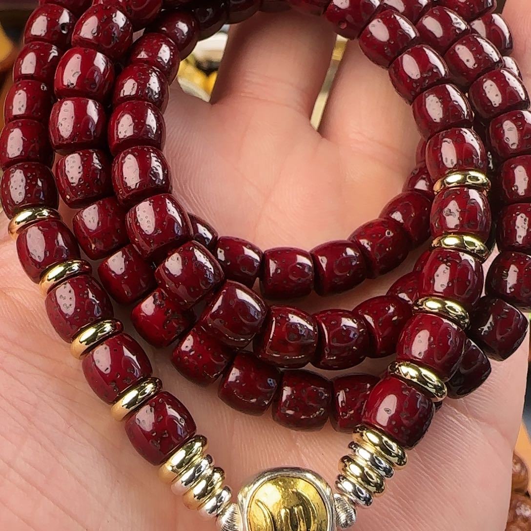 星月菩提手串朱砂供xibg yue