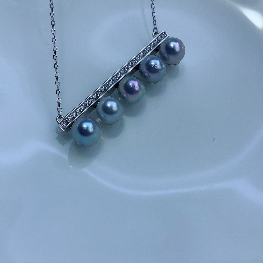 海水珍珠颈饰银S925镶嵌