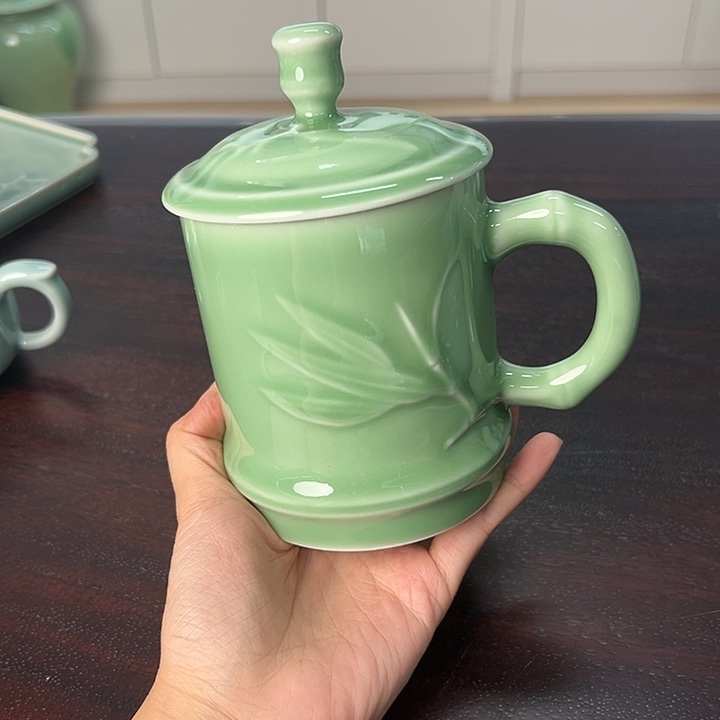 龙泉云间青瓷小米茶器