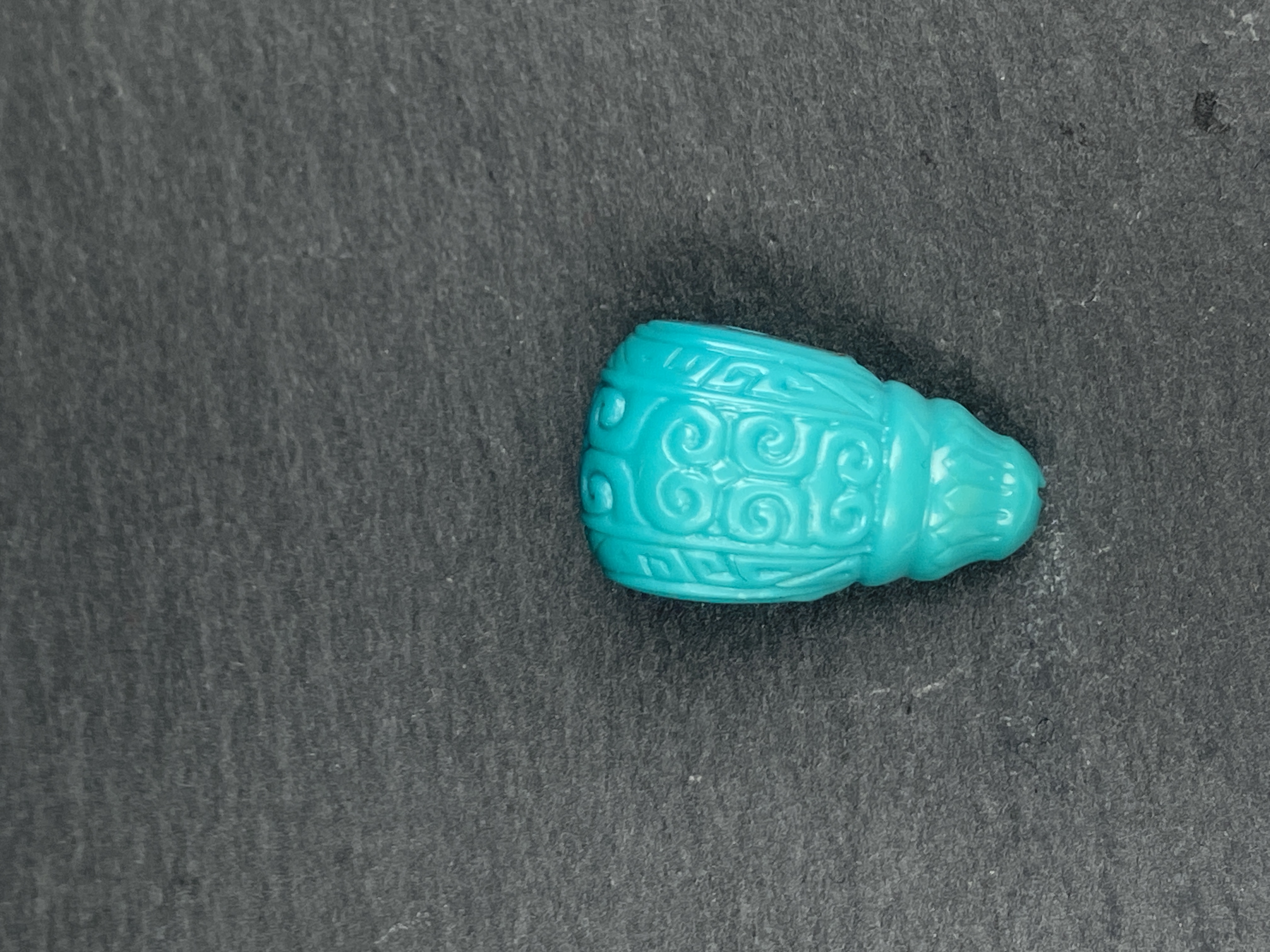 精工雕刻高瓷回纹绿松三通