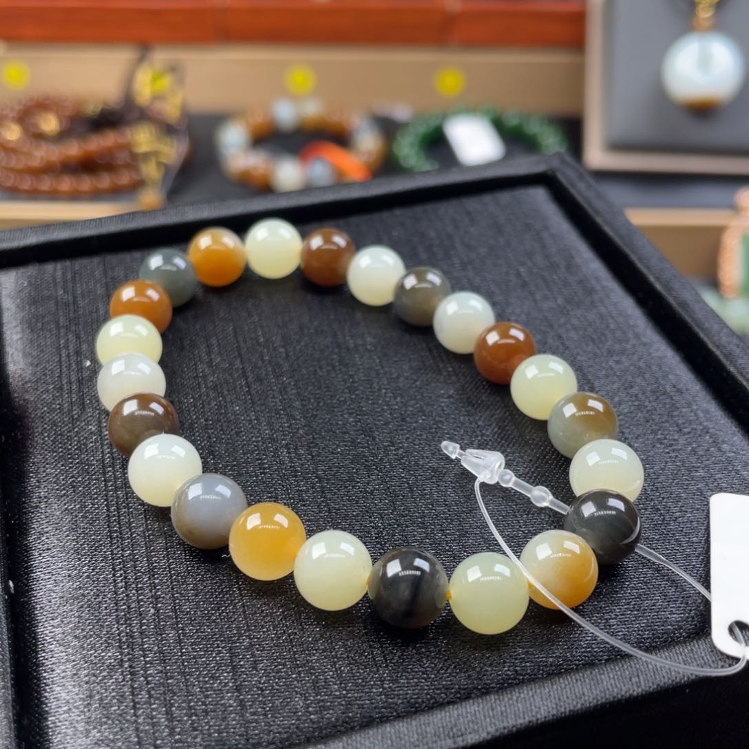 和田玉手串未镶嵌