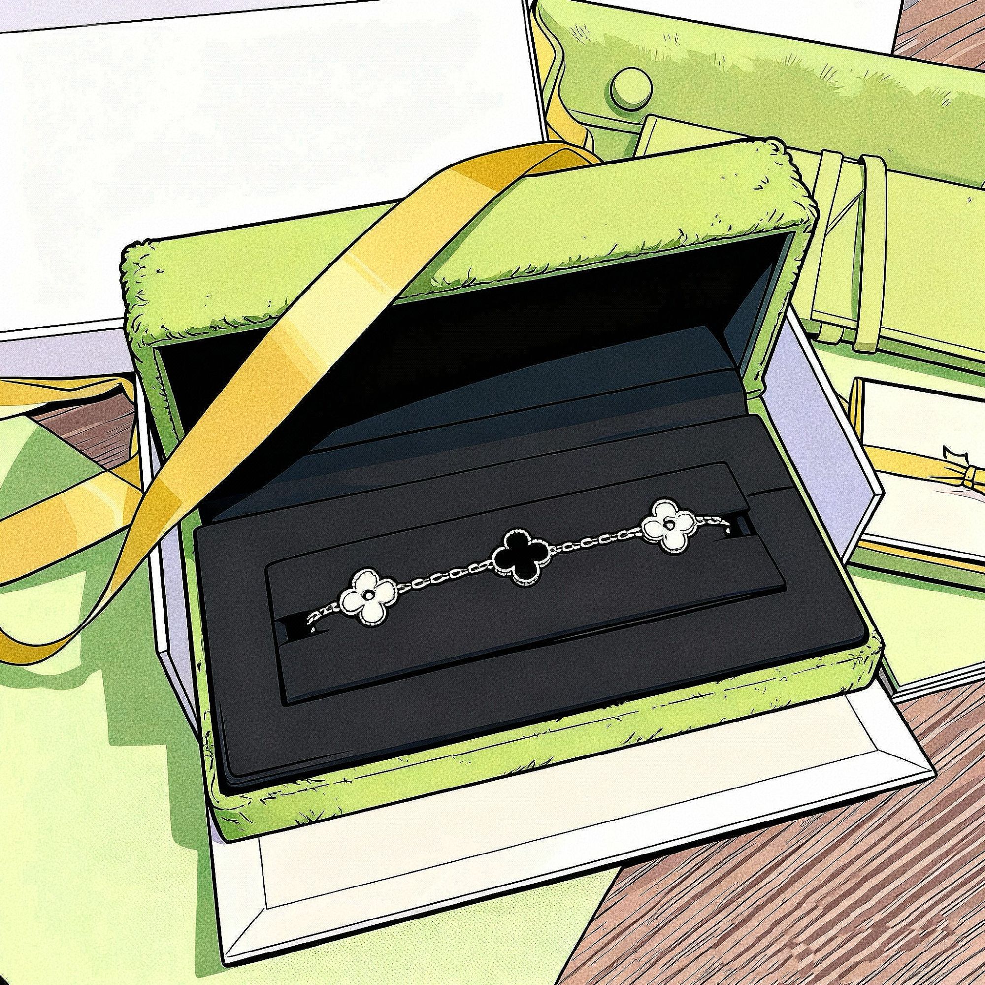 手链 九二五银手链UU【五花】轻奢简约网红明星同款手链