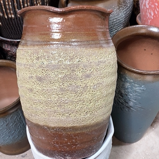 紫砂花盆口19高度29气泡处理