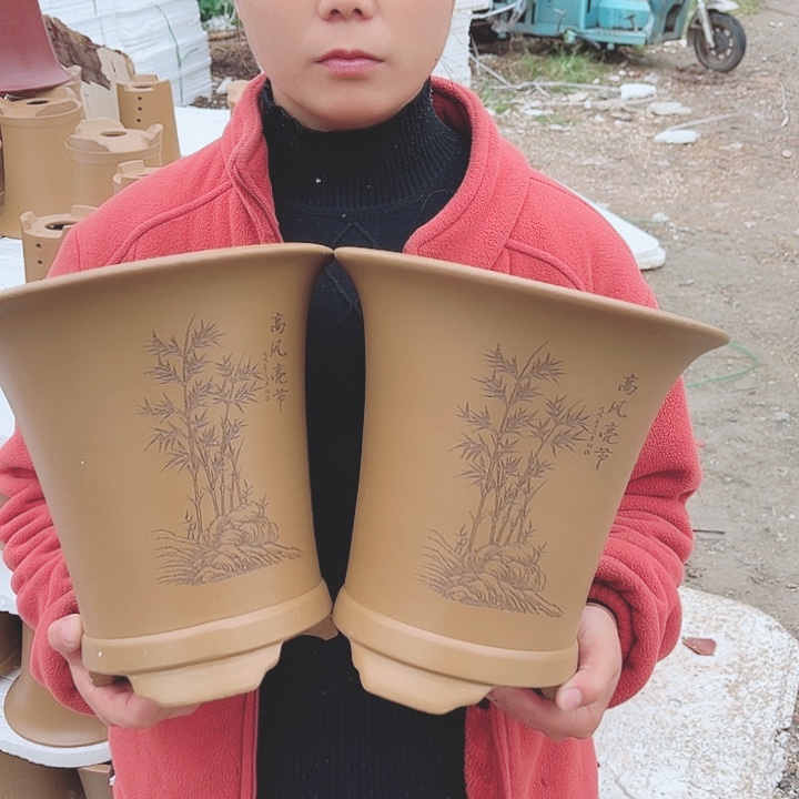 紫砂花盆宜兴紫砂精品花盆 