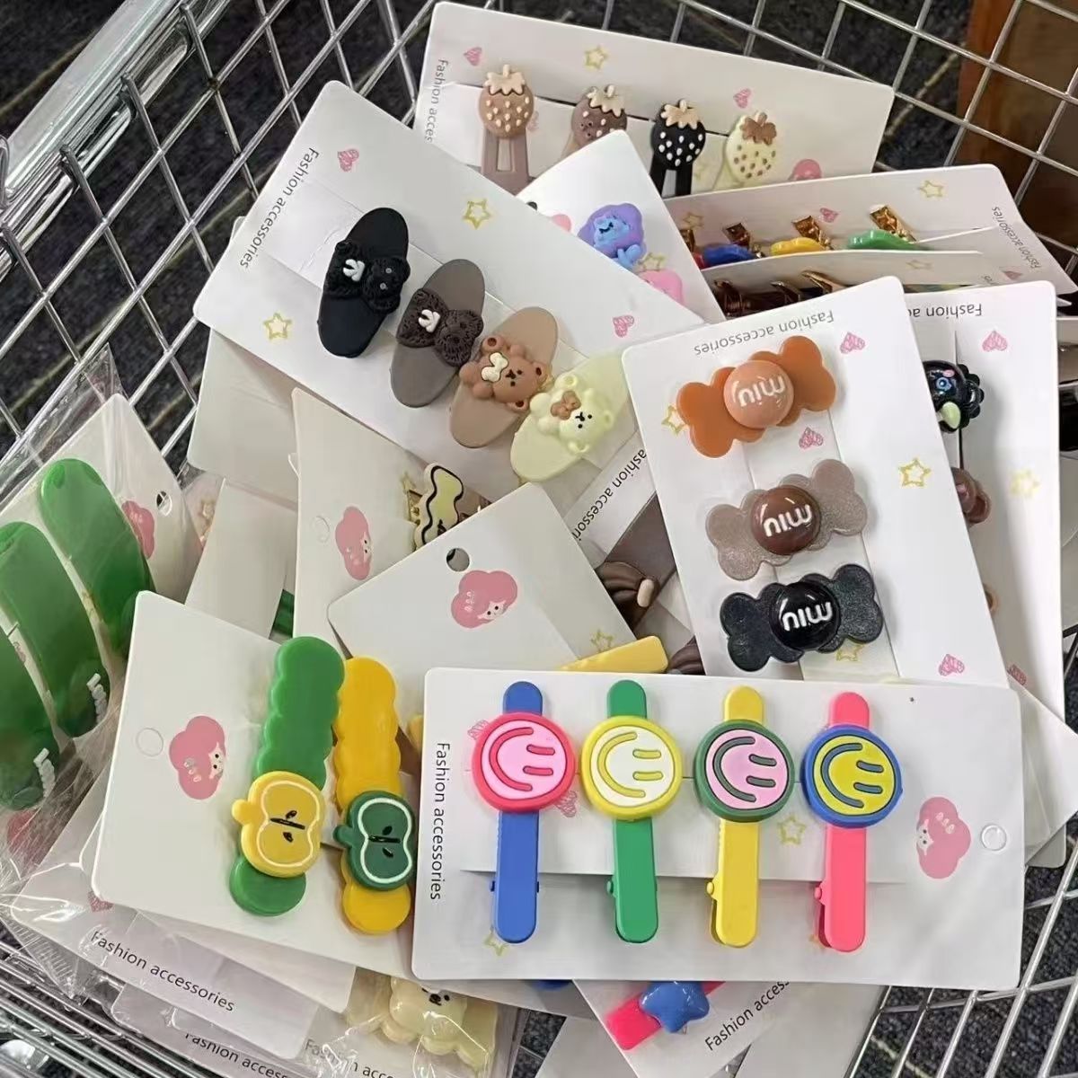 【推推乐呀】彩色少女心发卡可爱粉色系公主风夹子蔬菜系好看头夹