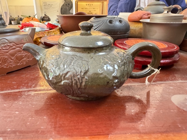 钦州坭兴陶柴烧精品茶壶250CC