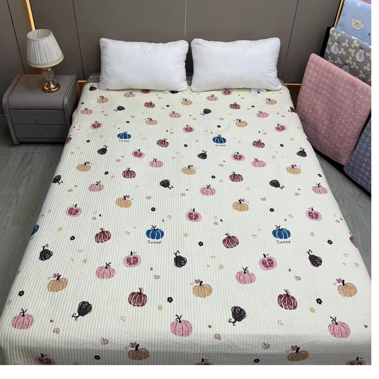 【贝贝南瓜】水洗棉四季床盖床单双面榻榻米夹棉机洗薄款加厚单炕盖