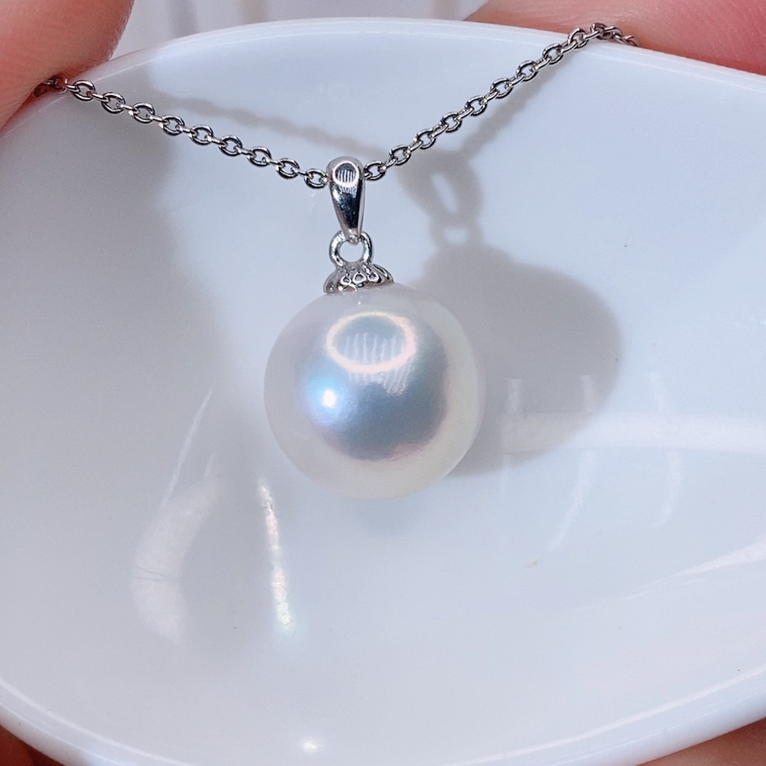 颈饰银S925镶嵌淡水珍珠