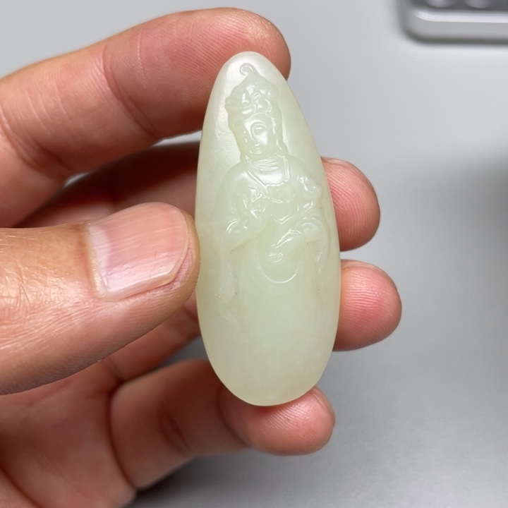 和田玉吊坠(不含链)未镶嵌风*静