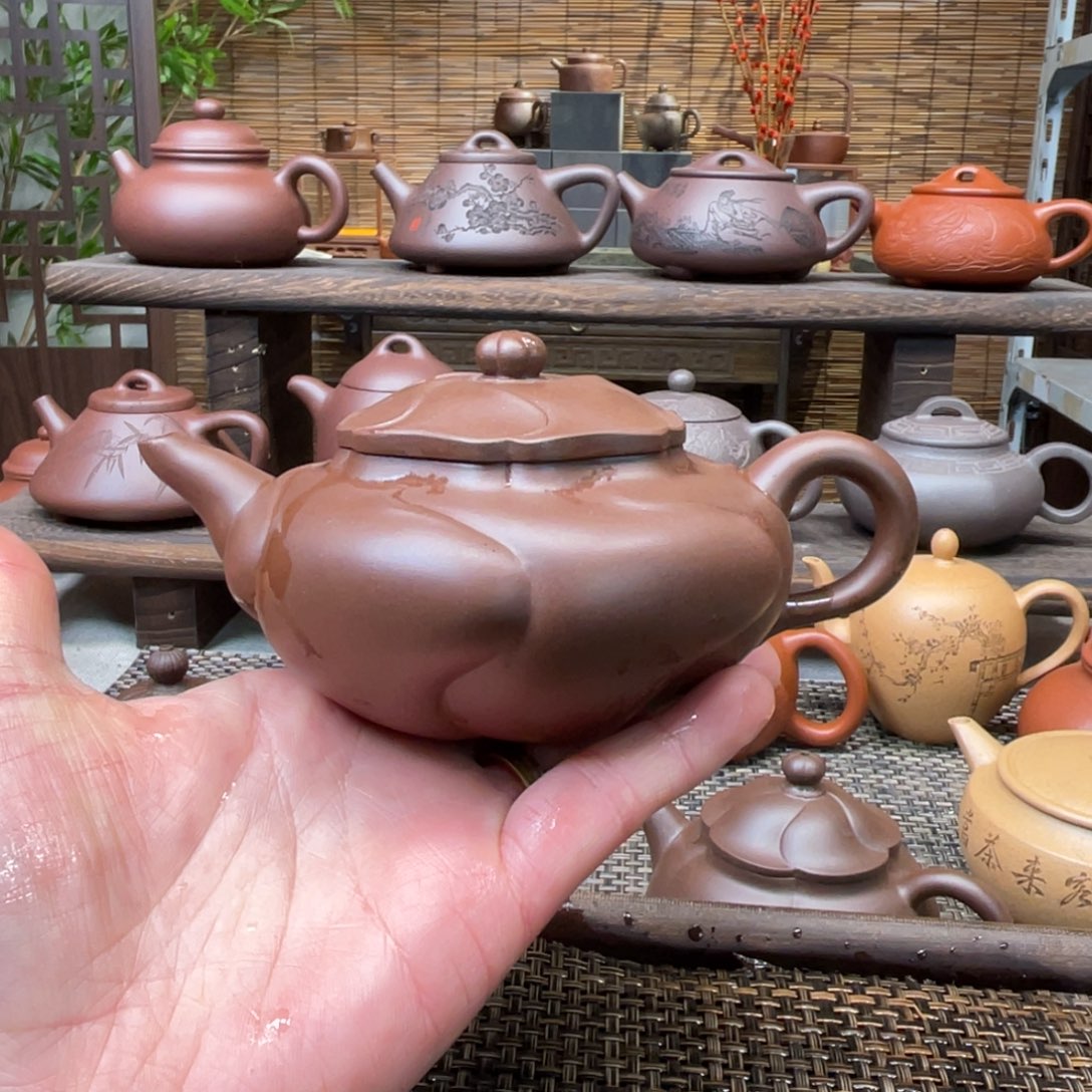 紫砂茶壶宜兴原矿紫砂手工制220