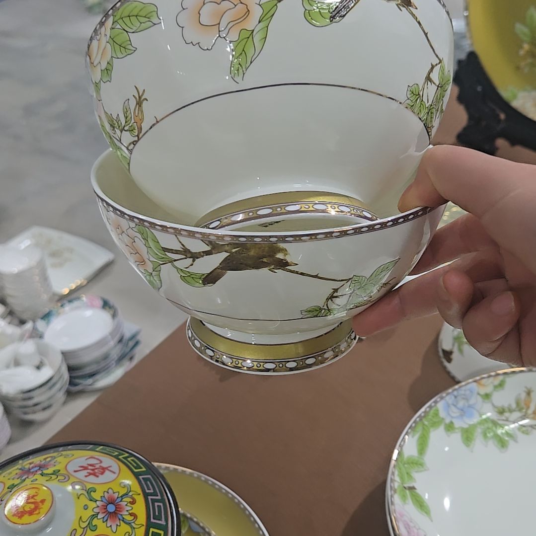 碗微瑕琴瑟和鸣6寸2个面碗66666