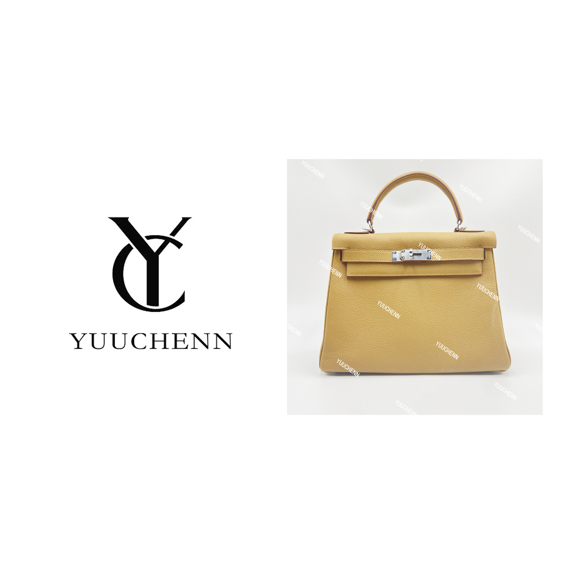 YUUCHENN【手工定制】28cm原创设计高定真皮包 HH1397