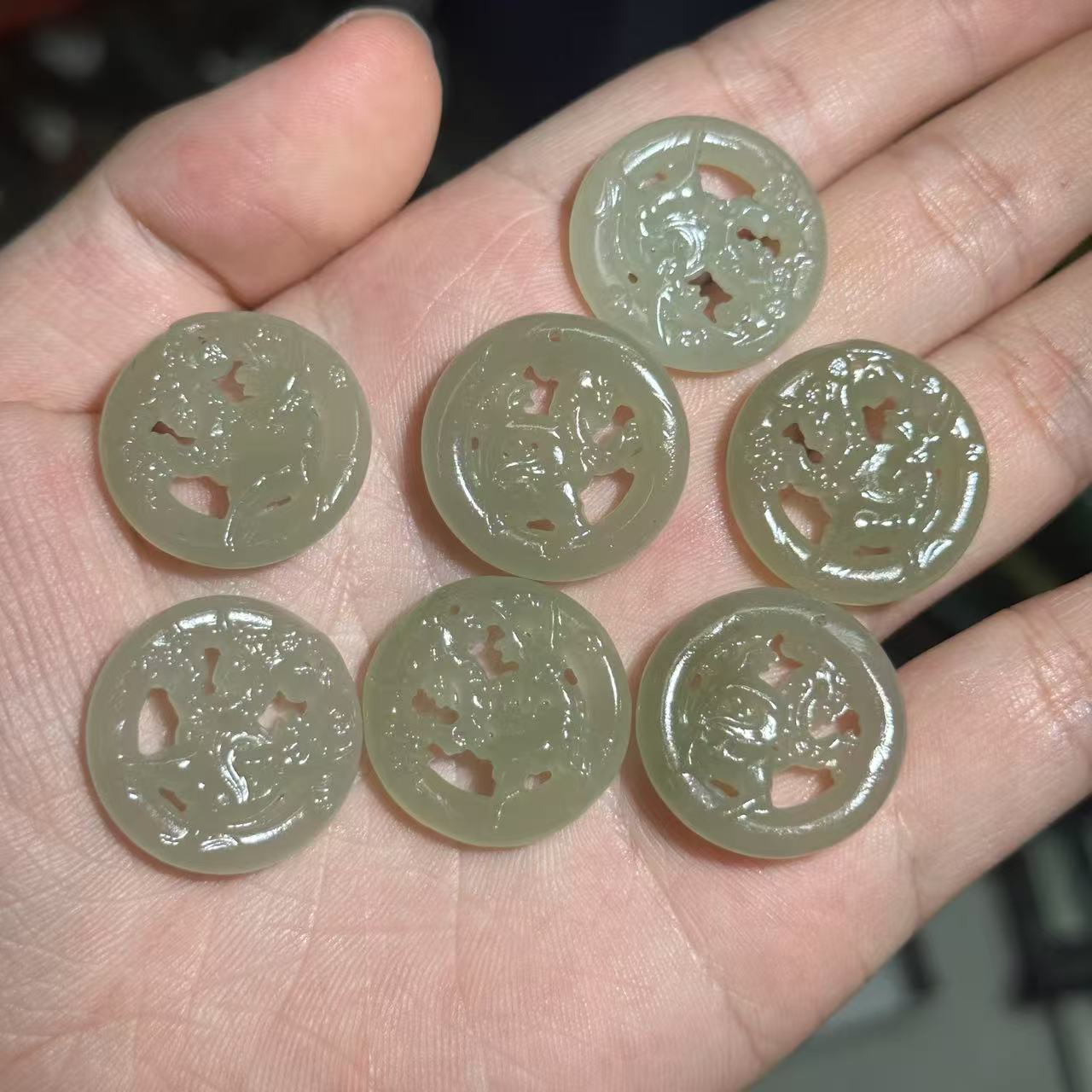 【N83】和田玉一路有你吊坠多样性发其一