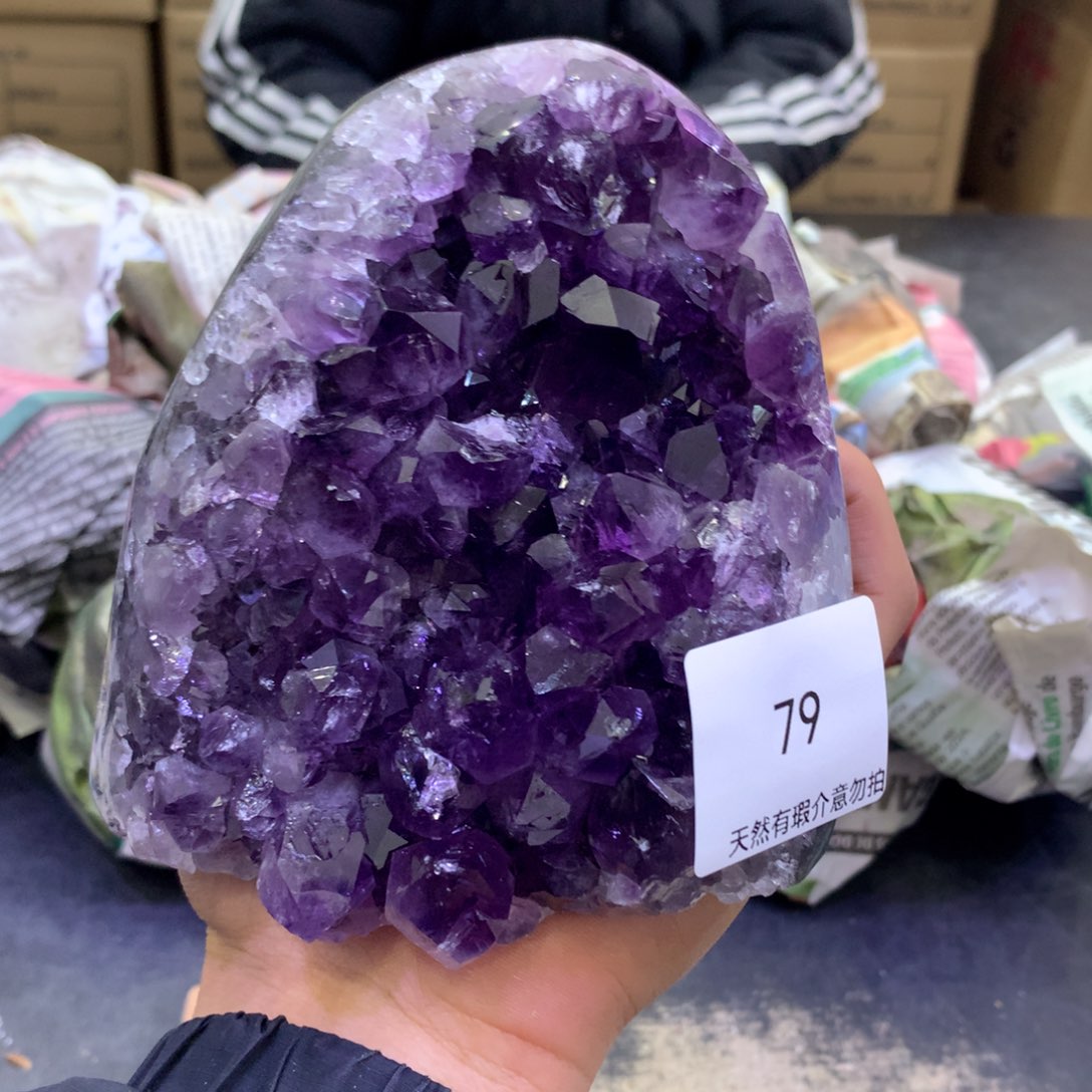 水晶摆件未镶嵌紫晶79