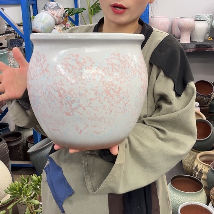 25×25 -粗陶花盆有孔-买买买