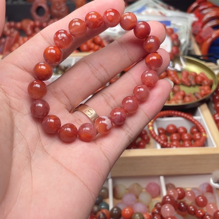 南红玛瑙未镶嵌手链