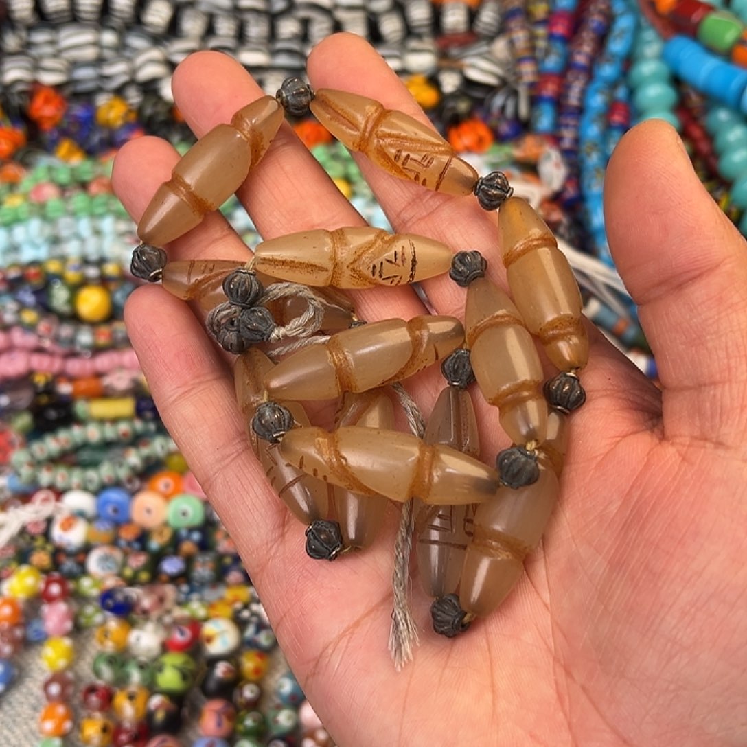 琉璃非金属透色老珠