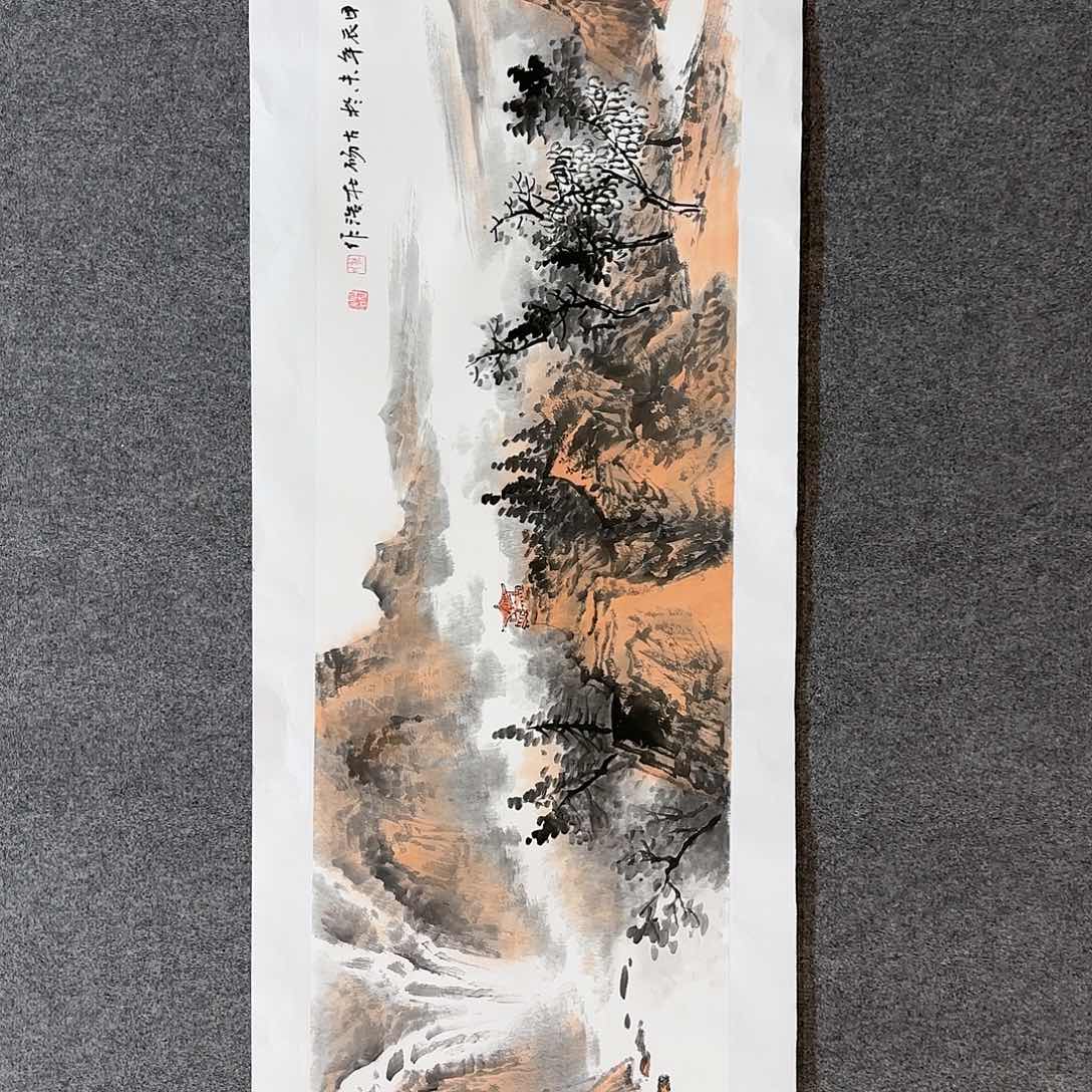 国画杜浩老师手绘山水作品