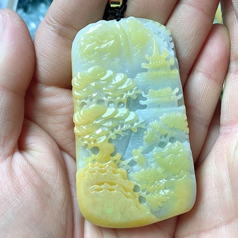 翡翠颈饰未镶嵌天然缅甸翡翠a货