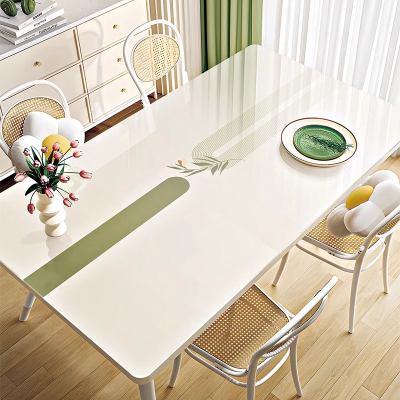 新款软玻璃餐桌垫净色透明方形桌布防水防油防烫茶几台面保护垫