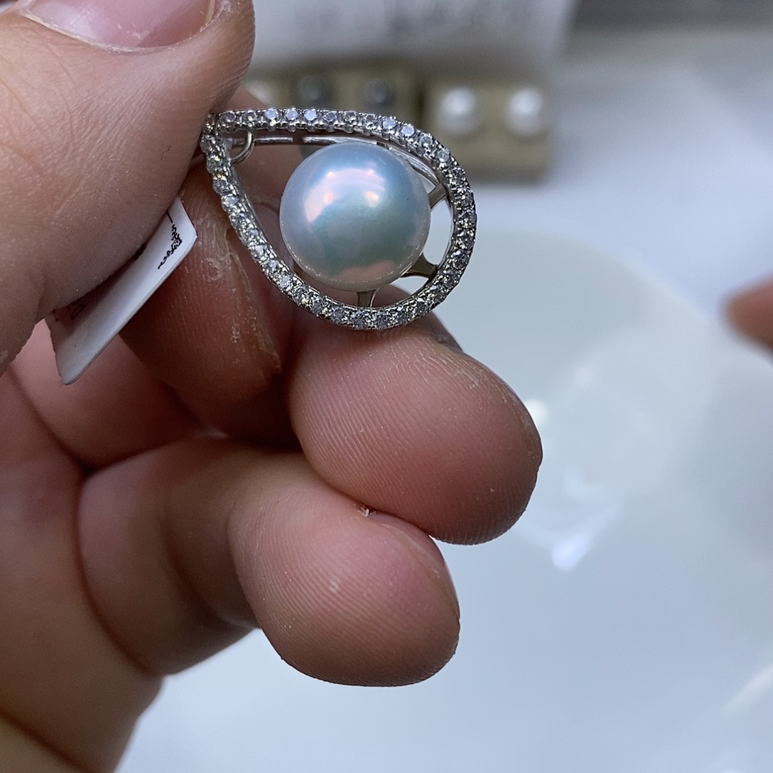 颈饰淡水珍珠银S925镶嵌