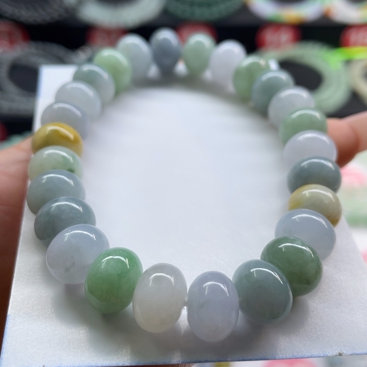 未镶嵌手链翡翠卡10.7有纹裂