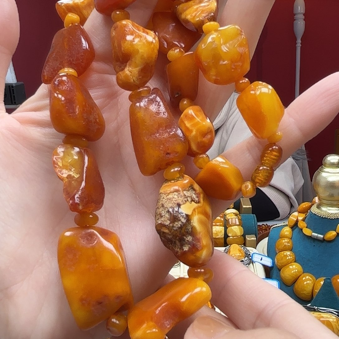 琥珀裸石未镶嵌10锁骨