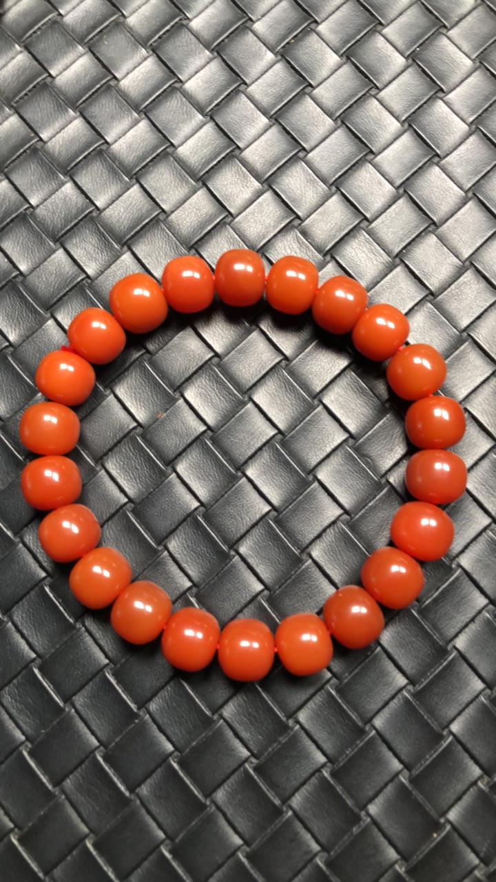 天然原矿缅红手串