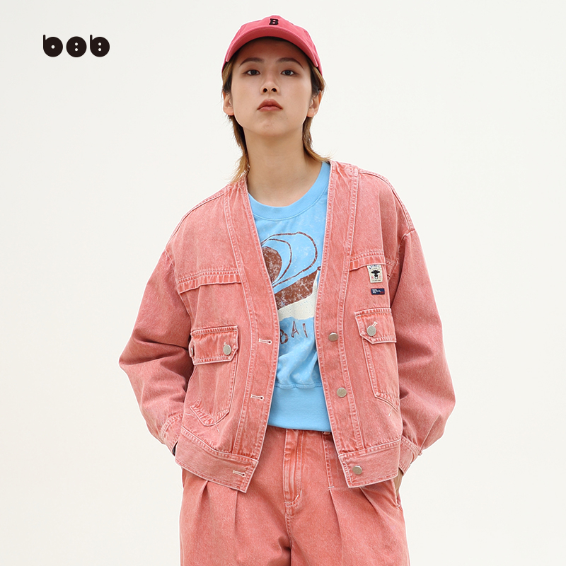 【商场同款】新年穿搭牛仔外套女2024春新品帅气机车服夹克