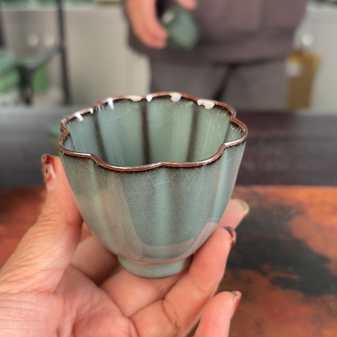 龙泉云间青瓷小米茶器