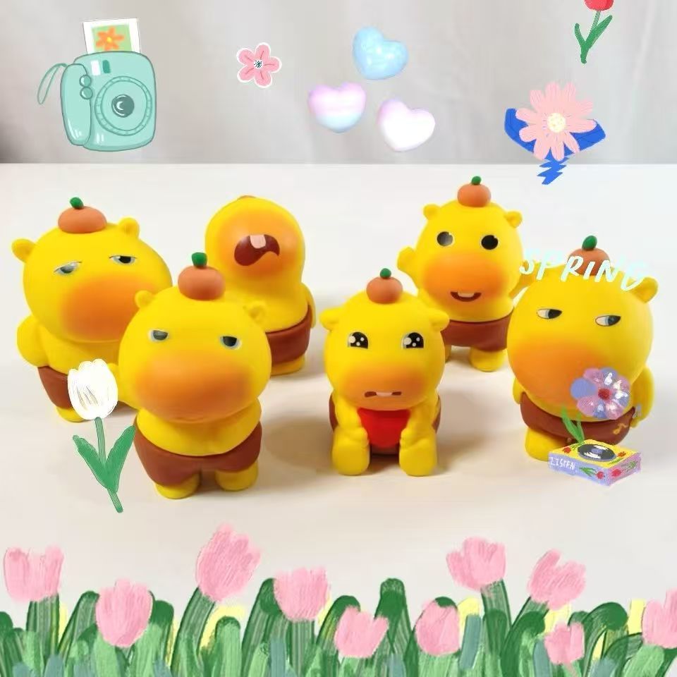 【六一儿童节礼物】可爱水屯鲁鲁网红公仔盲盒手办水豚公仔解压玩偶