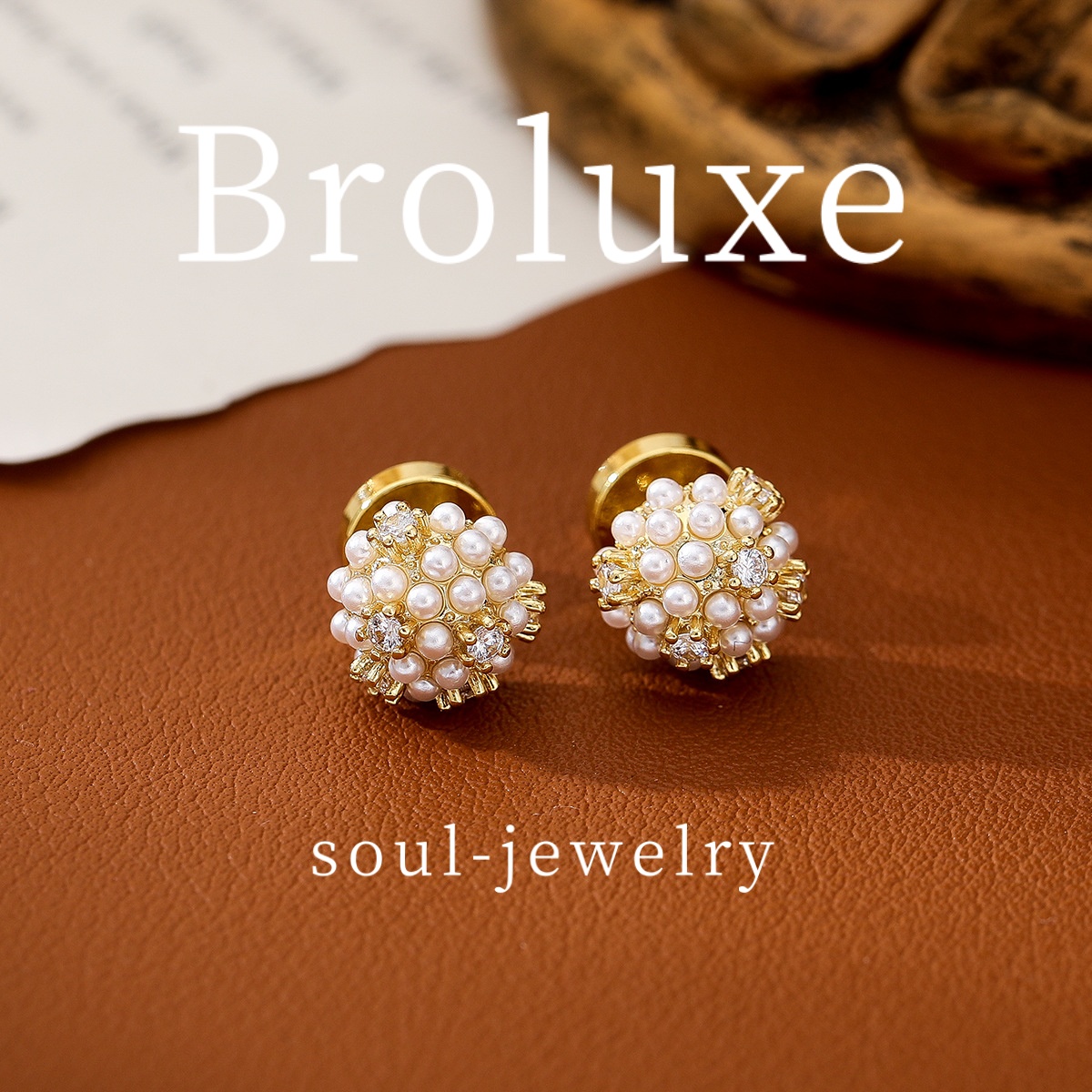 925银耳饰 【柏珞饰品】C319 巴洛克重工珍珠镶嵌耳钉 soul jewelry