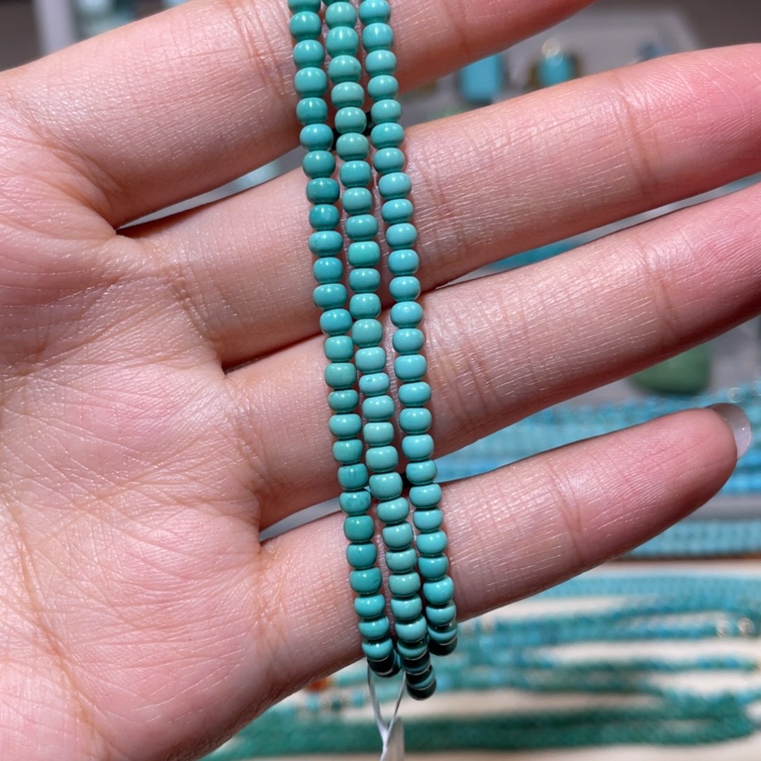 绿松石未镶嵌小米链