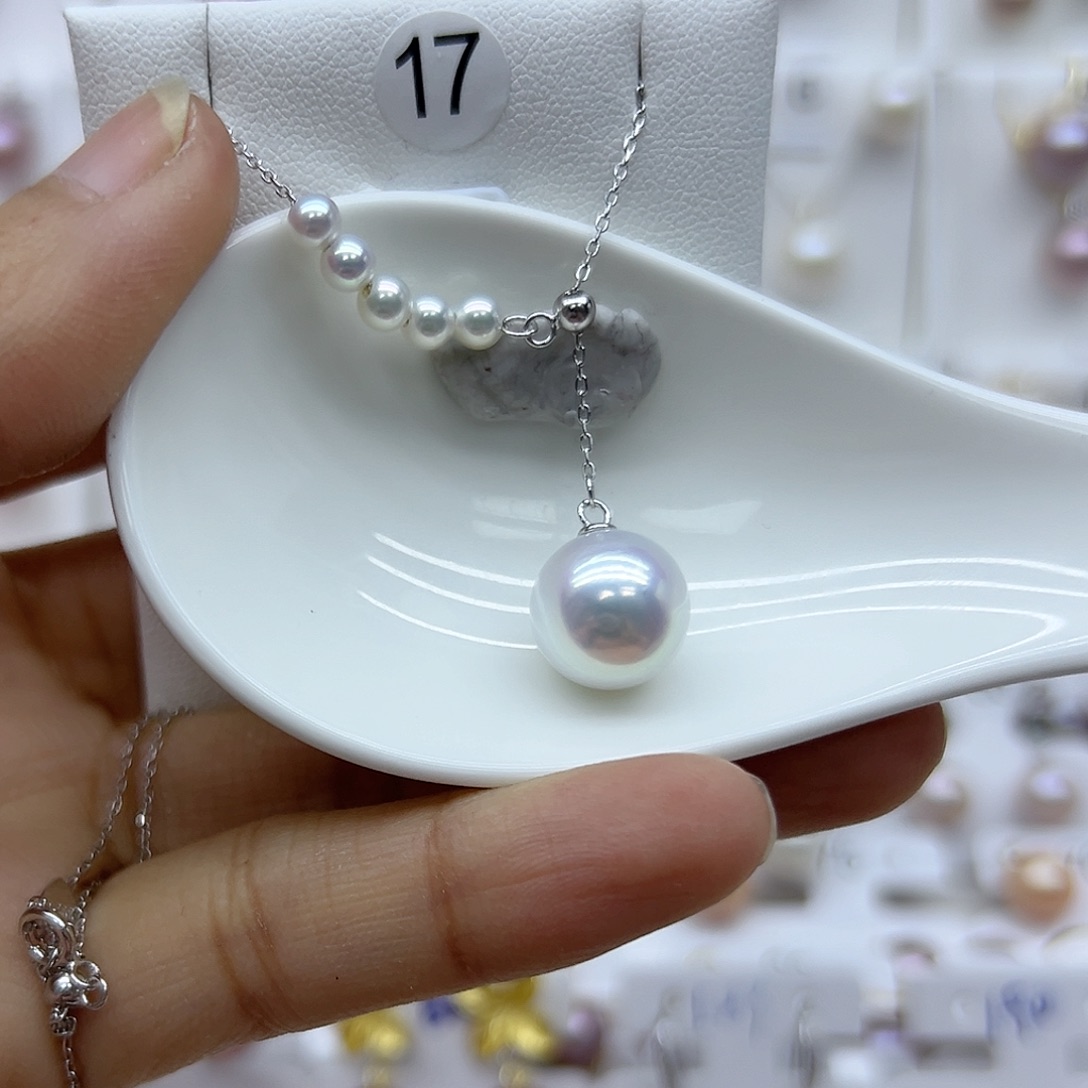淡水珍珠颈饰银S925镶嵌默*闲银