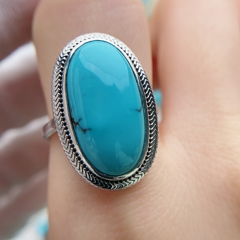 【闪购商品】绿松石原矿绿松石银S925镶嵌