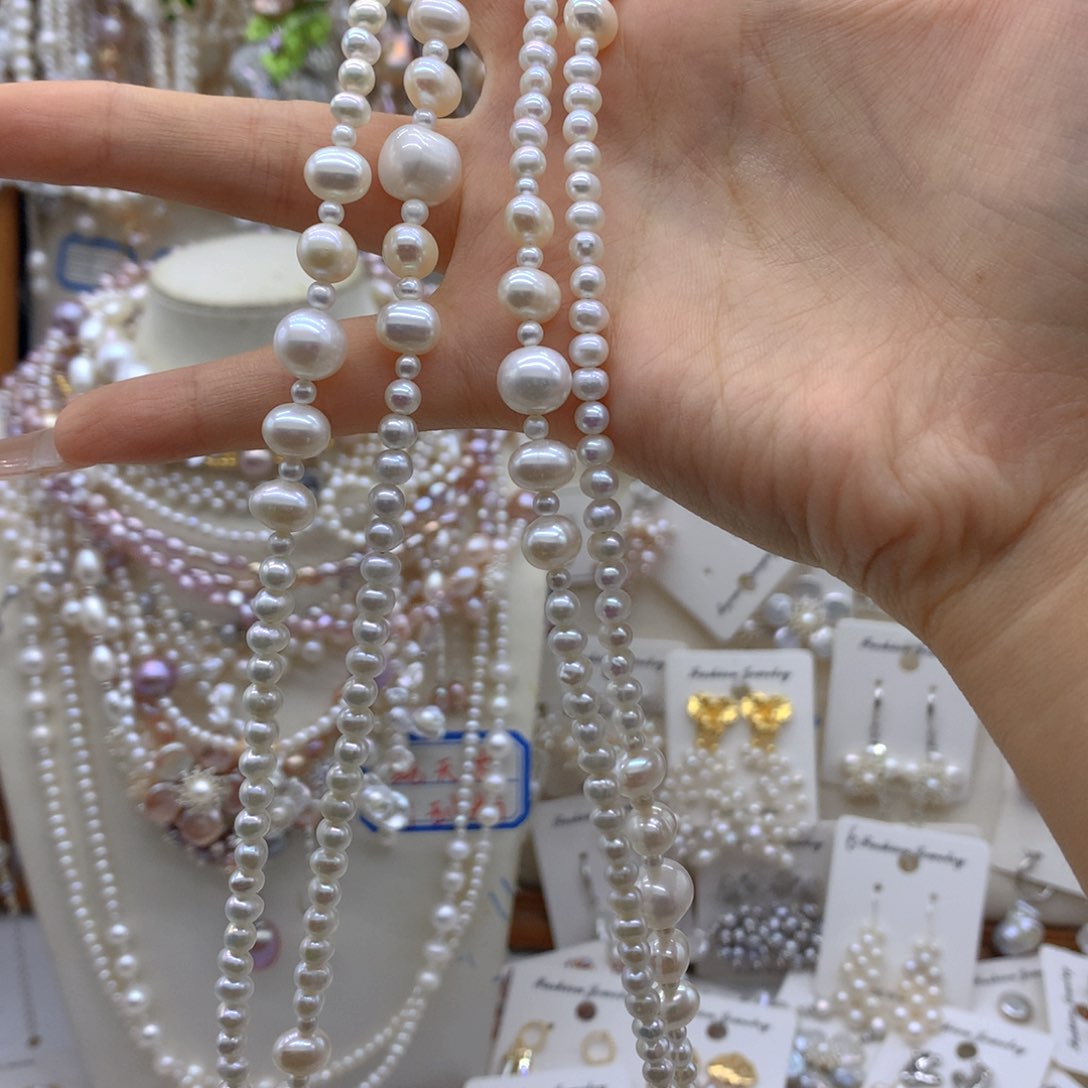 p***l合金淡水珍珠耳饰项链