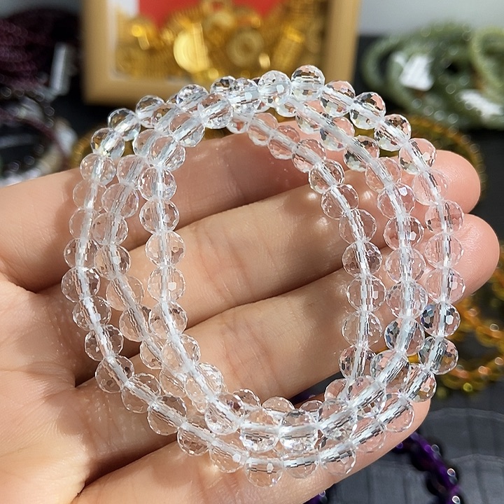 水晶手链未镶嵌白水晶多圈