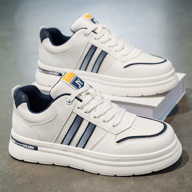 秋季男鞋新款透气小白鞋子男潮流百搭轻便耐磨运动鞋休闲板鞋潮鞋