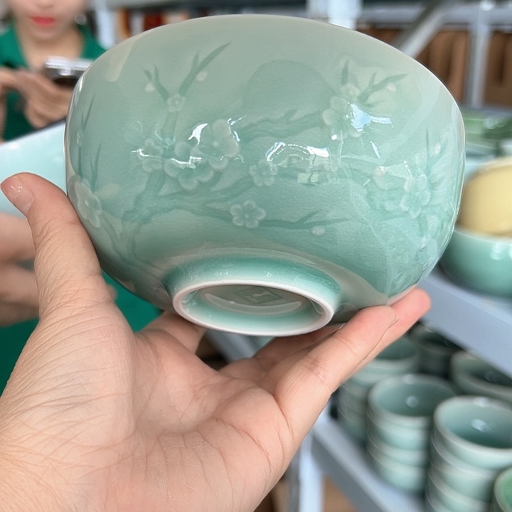 龙泉云间青瓷小米茶器