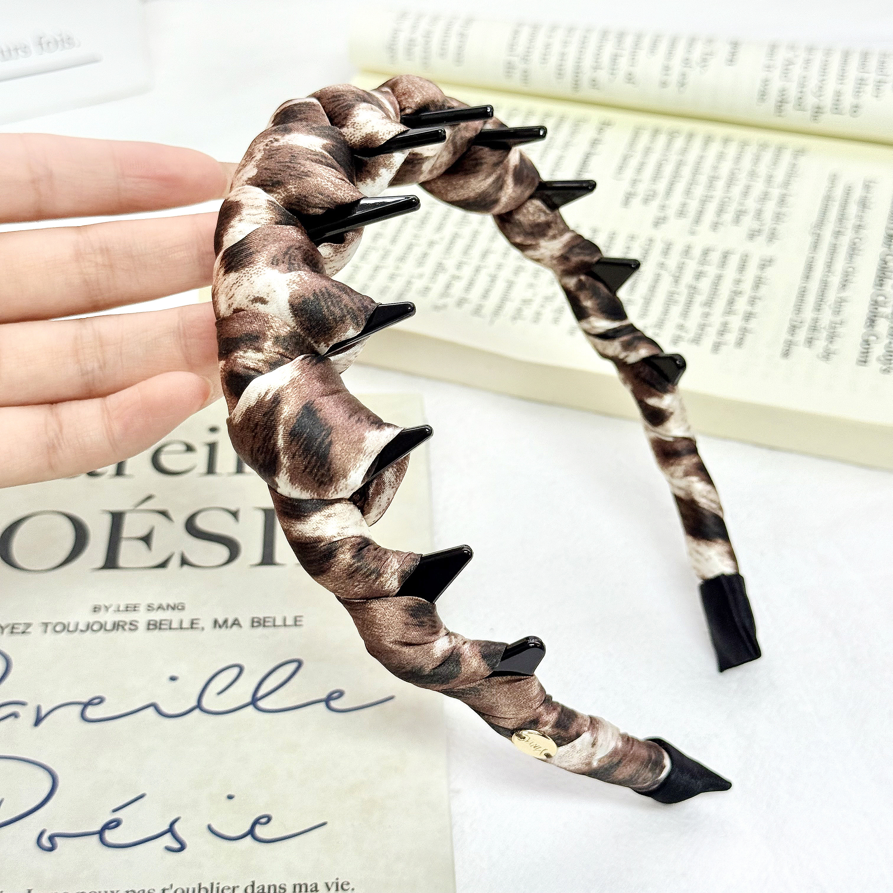 卓菲-日韩时尚简约豹纹带齿发箍1044