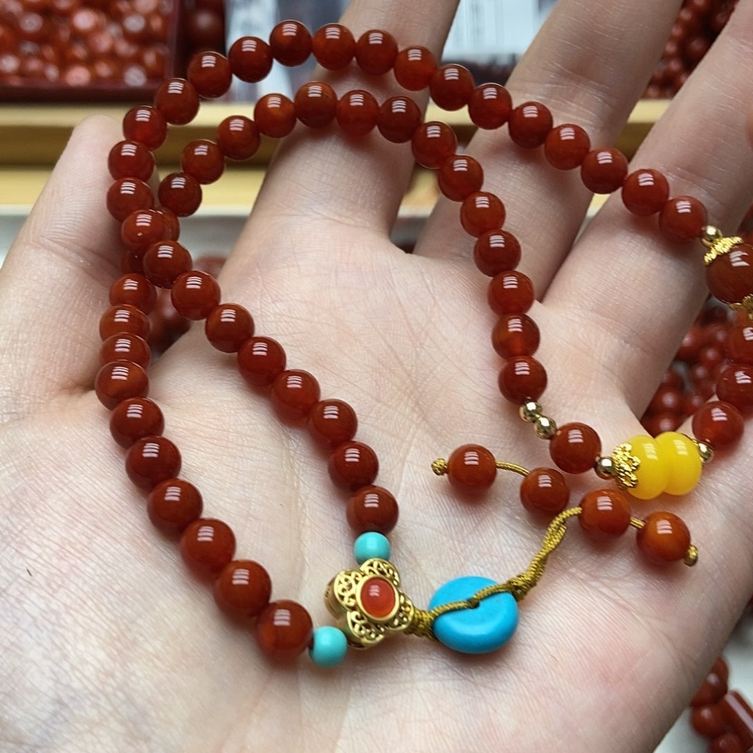 玛瑙/玉髓6.5mm两圈未镶嵌