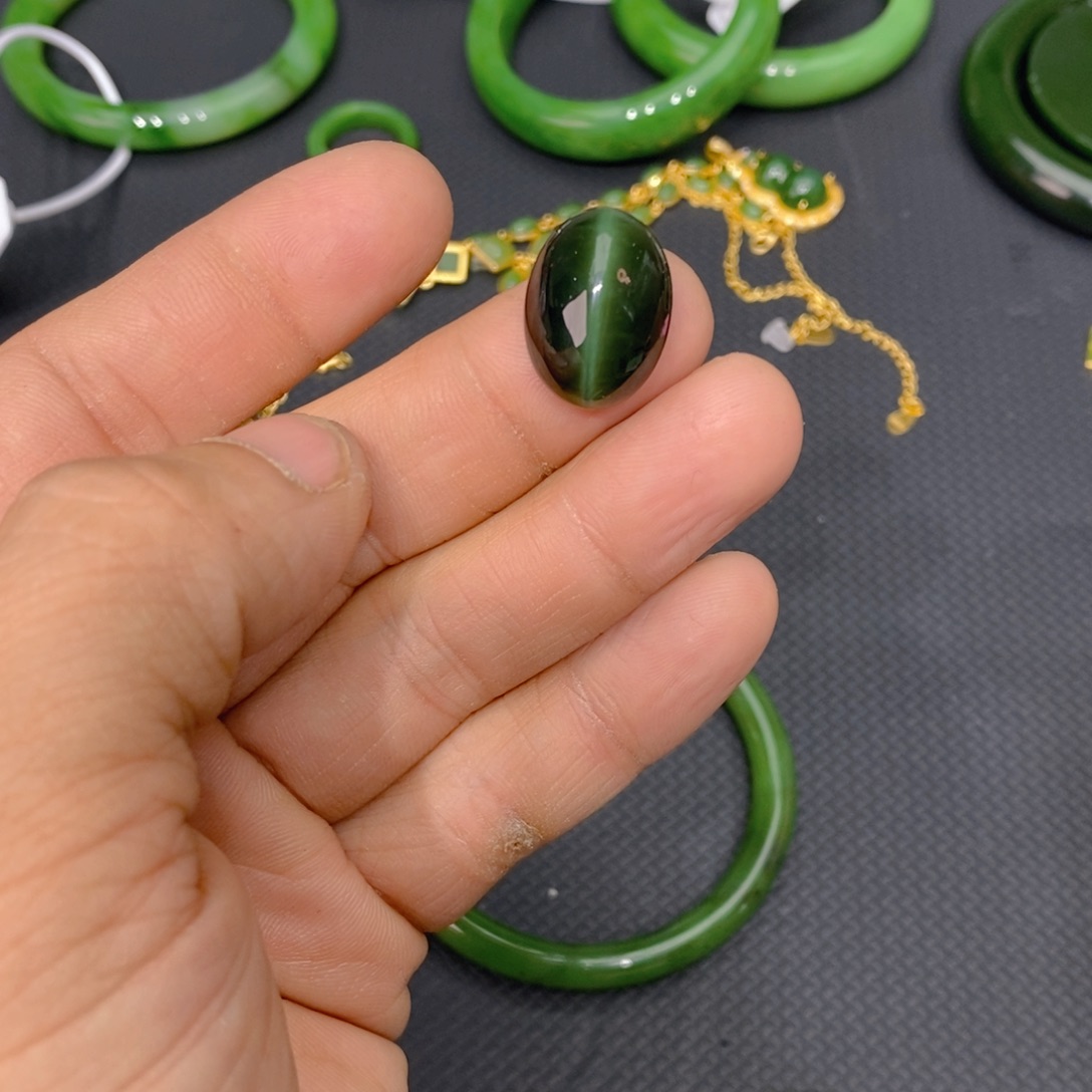 和田玉（碧玉）戒指未镶嵌天****业