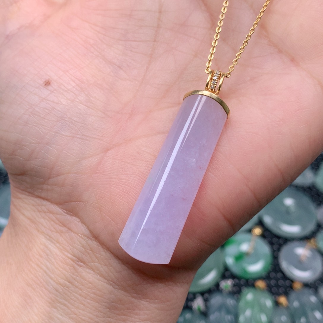 【闪购商品】翡翠吊坠(不含链)18K金镶嵌