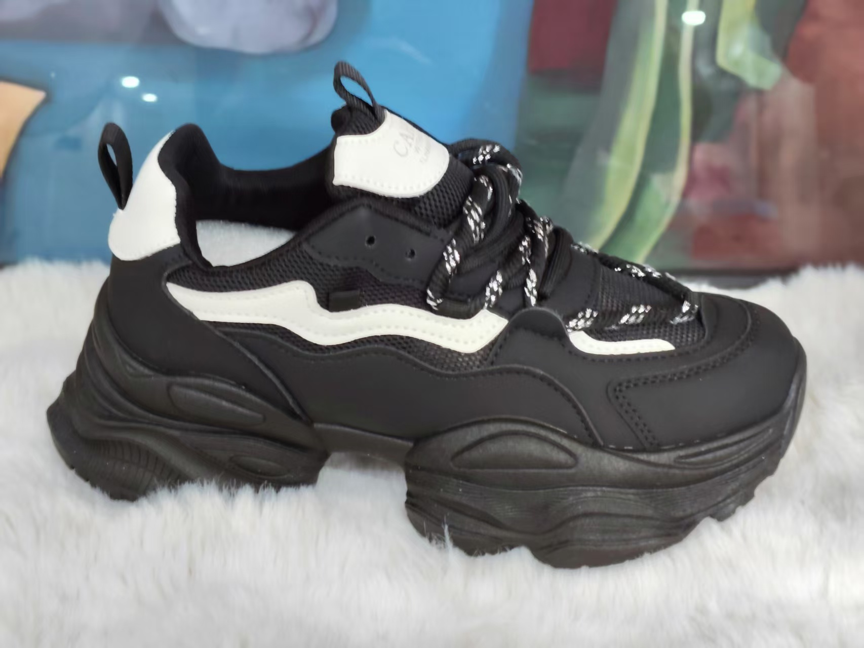 2498/36【新疆包邮】显脚小炸街厚底老爹鞋女春秋增高休闲运动鞋